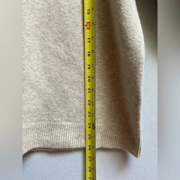 Oak + Fort wool  blend deep v neck oversized sweater Sz S - Picture 9 of 10